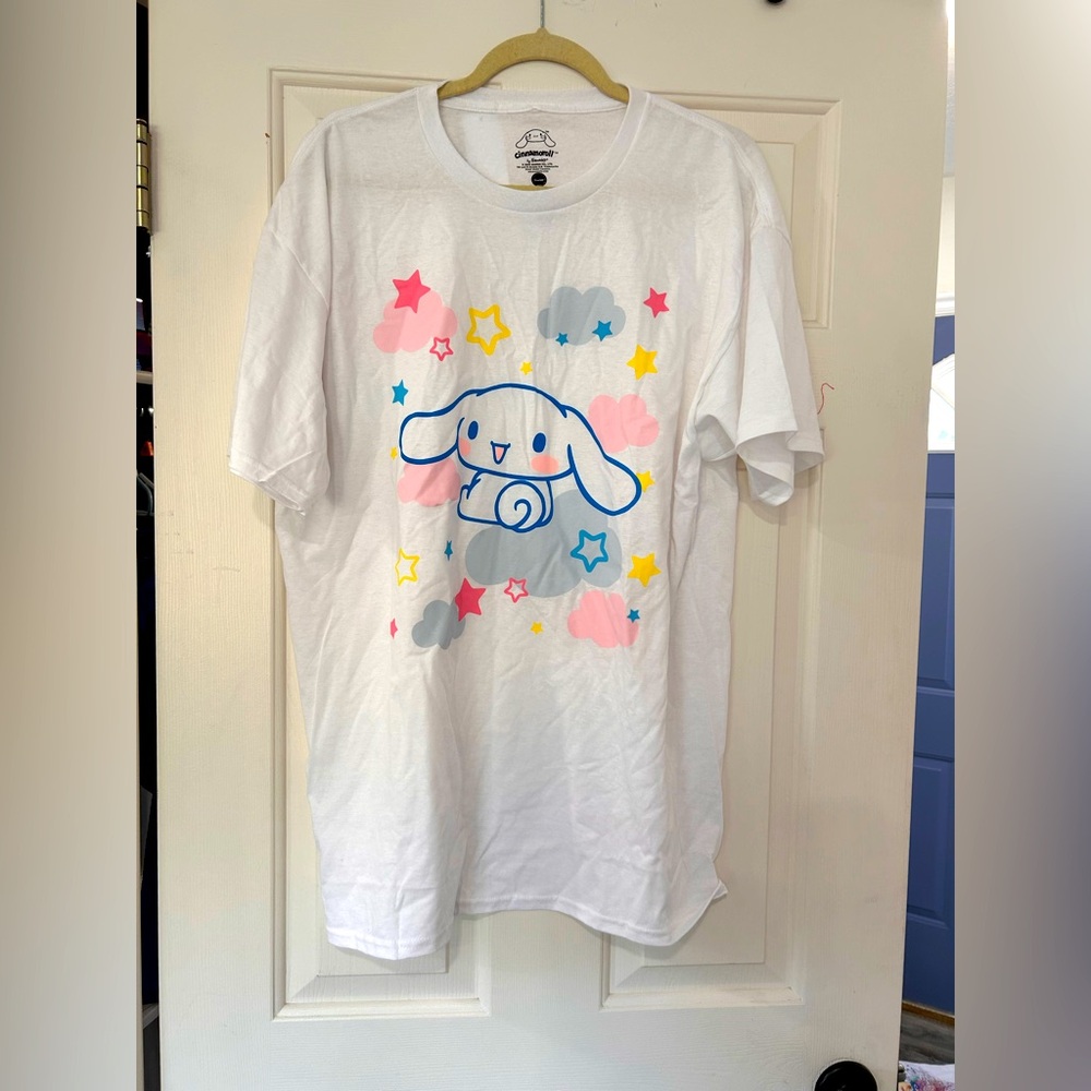NWT White T-Shirt Cinnamon Lamb by Sanrio Sz XL Retail $10